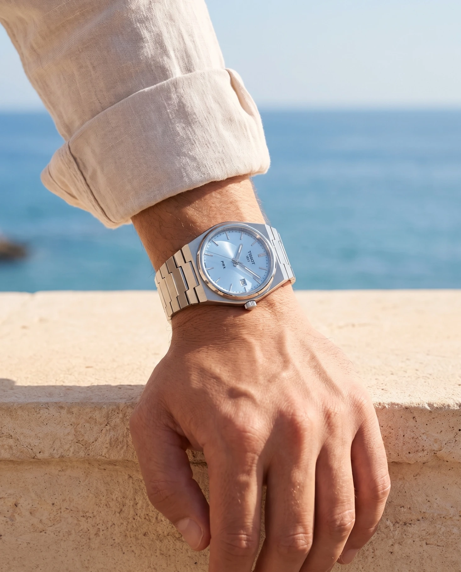 tissot prx au poignet