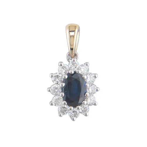 [JA3690] Pendentif Sélection Cosyns en Or Jaune 18 carats saphir et diamants JA3690