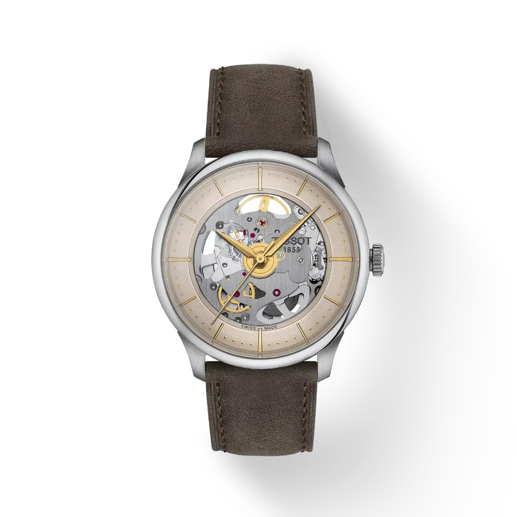 [T139.836.16.261.00] Montre Tissot Chemin Des Tourelles Skeleton 39mm T139.836.16.261.00