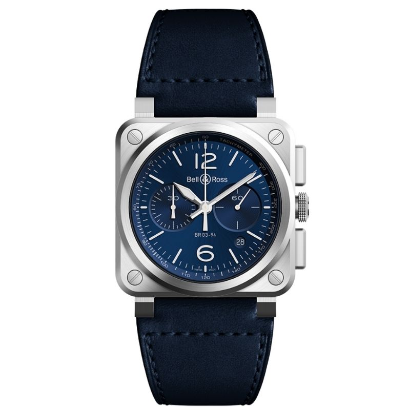 [BR0394-BLU-ST/SCA] Montre Bell & Ross Blue Steel BR 03-94 BR0394-BLU-ST/SCA