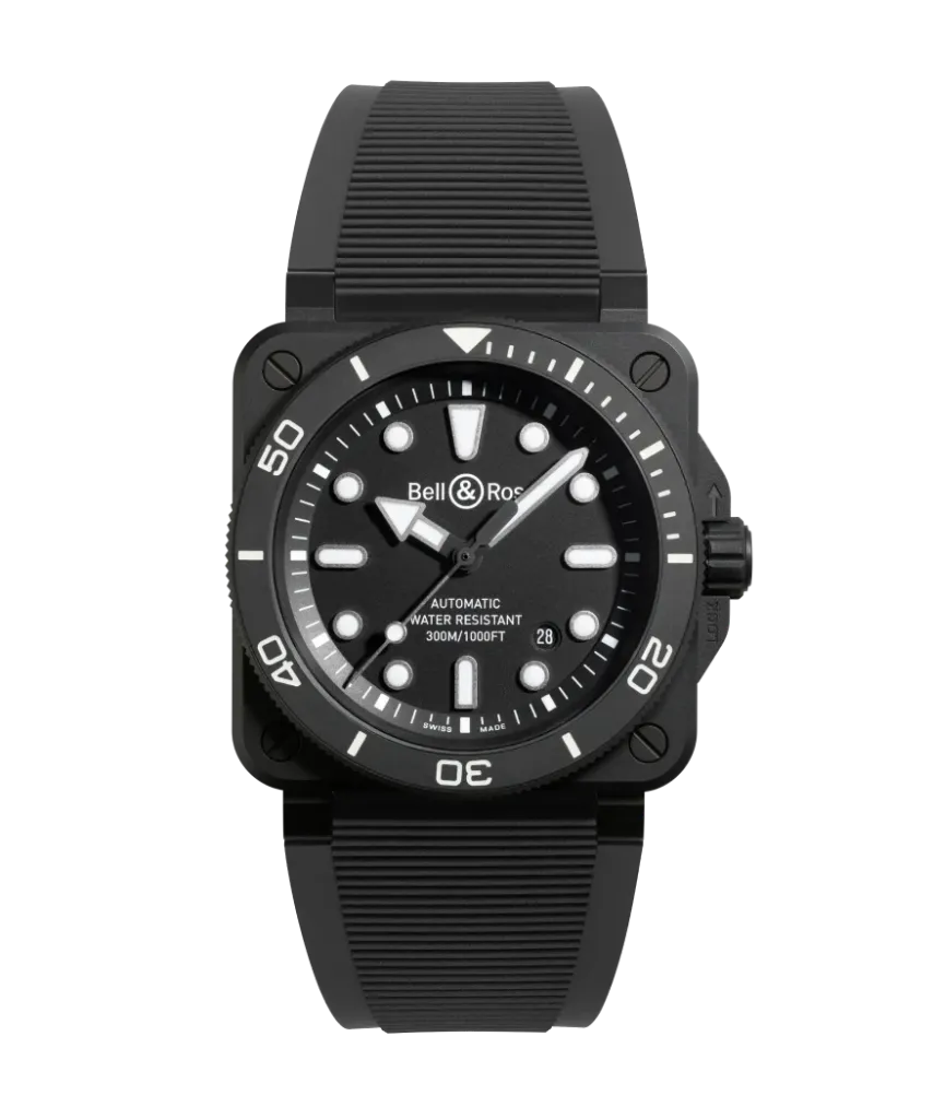 Montre Bell & Ross Br-03 Diver Black Matte Ceramic BR03A-D-BL-CE/SRB