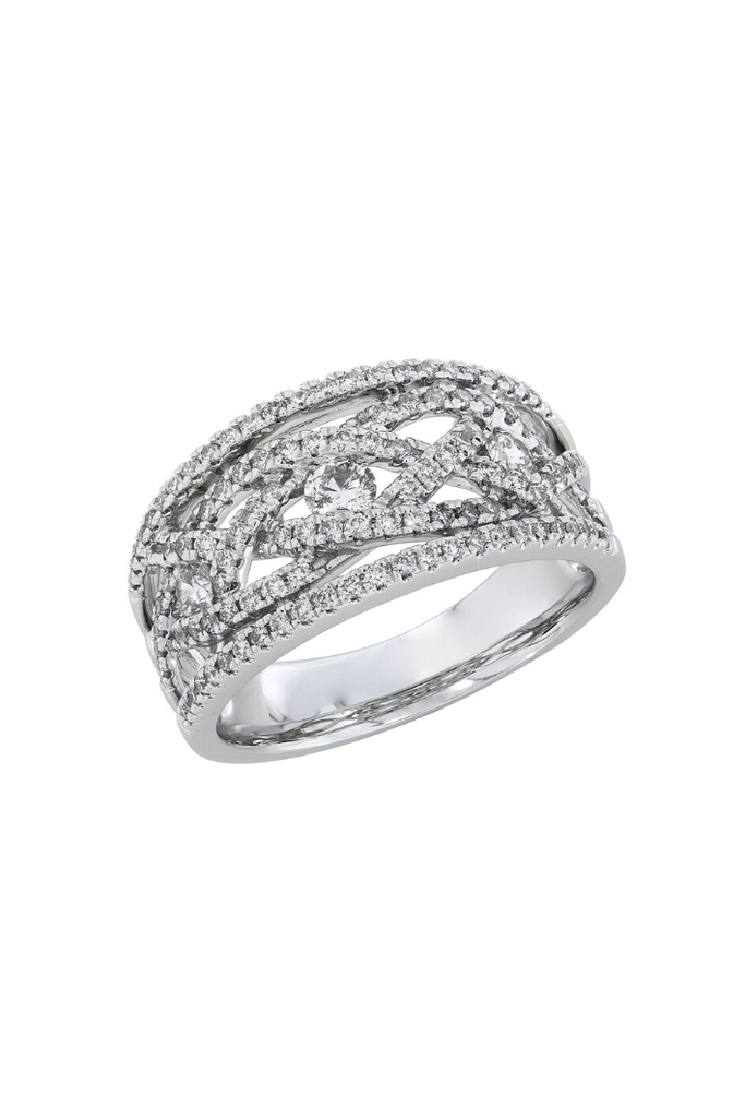 Sélection Cosyns bague en or blanc et diamants. R33884