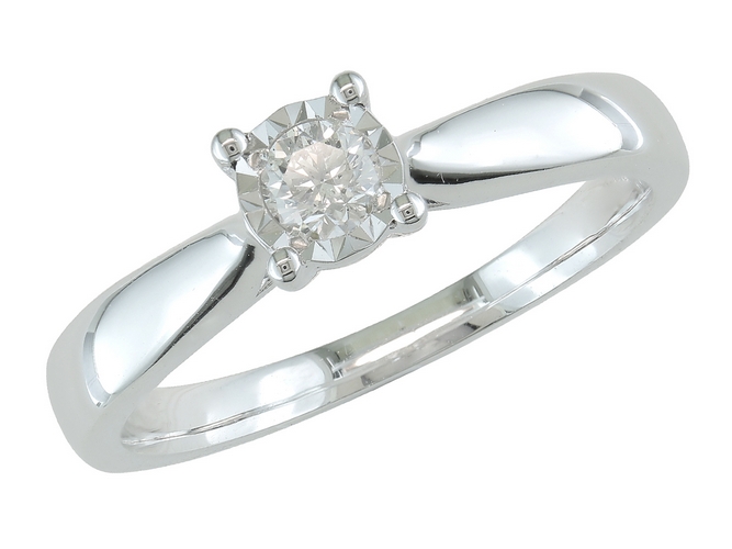 Bague en or blanc 18 carats et diamant BA-OB-012