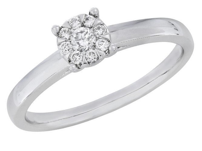 Bague en or blanc 18 carats et diamants BA-OB-017