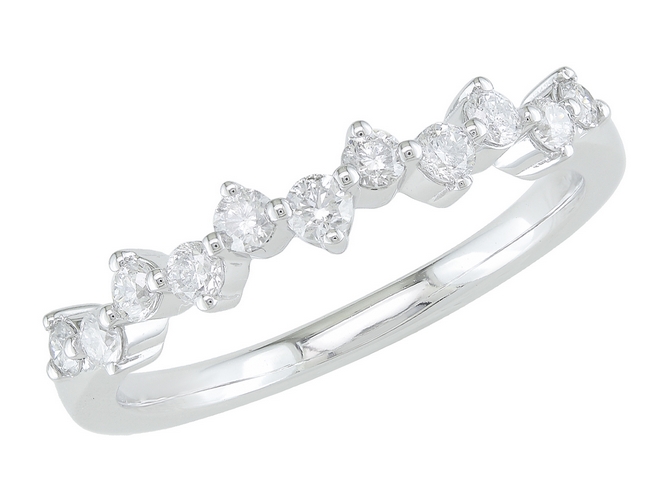 Bague en or blanc 18 carats et diamants BA-OB-030