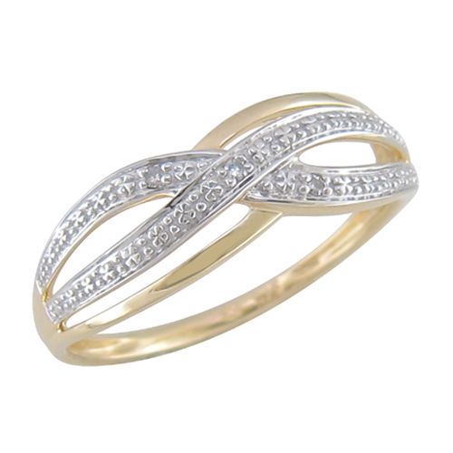 Bague en or blanc et jaune 18 carats et diamants BA-OB-044