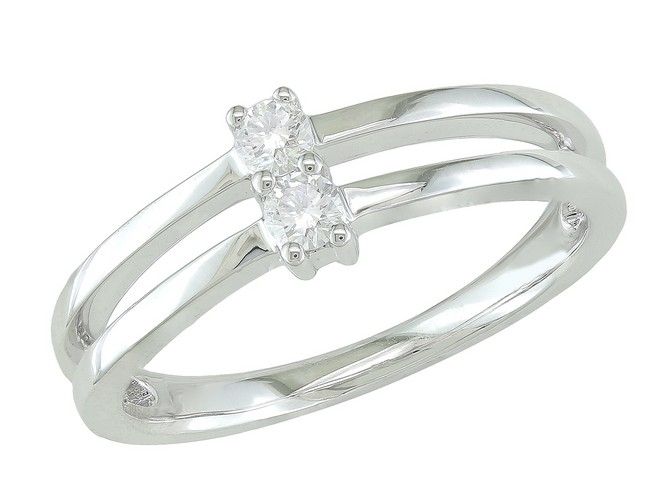 Bague en or blanc 18 carats et diamants BA-OB-059