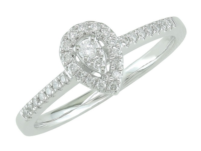 Bague en or blanc 18 carats et diamants BA-OB-061