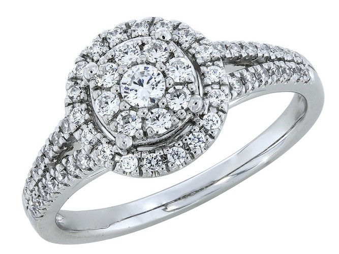 [BA-OB-104] Bague en or blanc 18 carats et diamants BA-OB-104