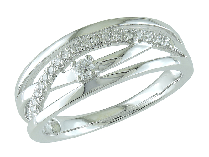 [BA-OB-425] Bague en or blanc 18 carats et diamants BA-OB-425