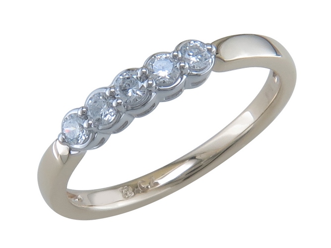[BA-OB-534] Bague en or blanc 18 carats et diamants BA-OB-534