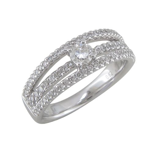 Bague en or blanc 18 carats et diamants BA-OB-570