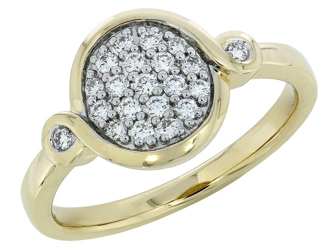[BA-OB-577] Bague en or jaune 18 carats et diamants BA-OB-577