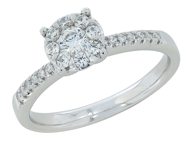 [BA-OB-973] Bague en or blanc 18 carats et diamants BA-OB-973