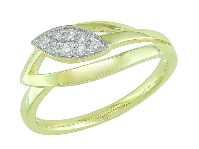 [BA-OJ-036] bague en or jaune 18 carats et diamants BA-OJ-036