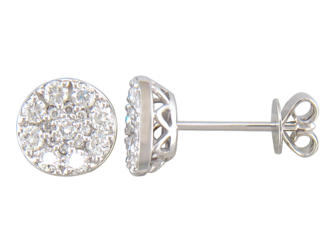 Boucles d'oreilles en or blanc 18 carats et diamants BO-OB-003