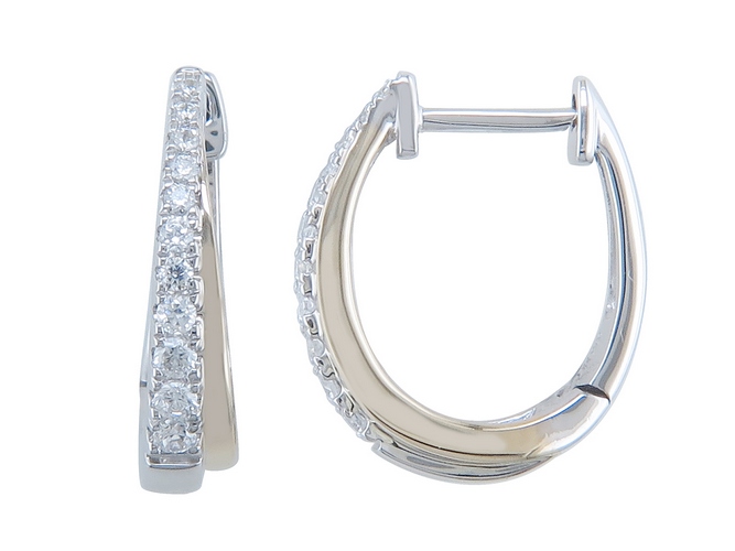 [BO-OB-959] Boucles d'oreilles en or blanc 18 carats et diamants BO-OB-959