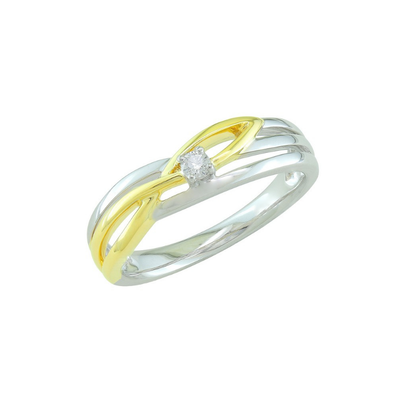 Bague Sélection Cosyns JA6124 Or Jaune et blanc 18 carats
