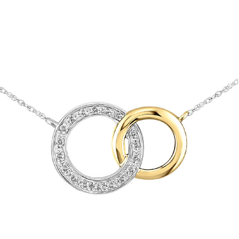 Sélection Cosyns collier JA4406 en or blanc et jaune avec diamants JA4406