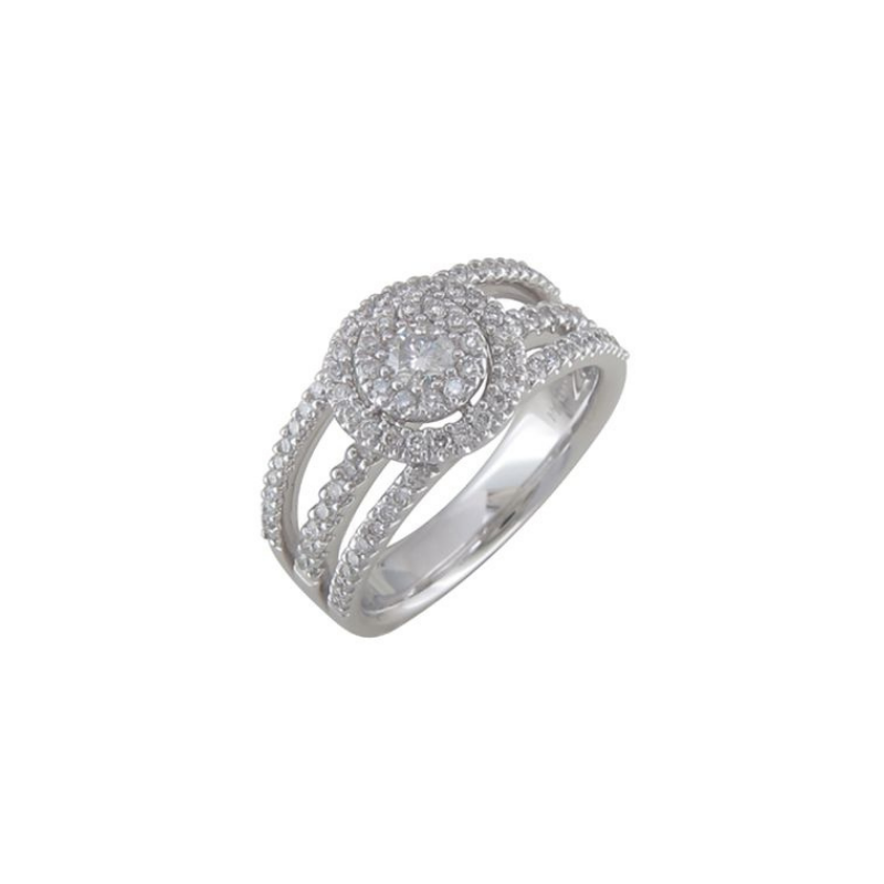 Bague Sélection Cosyns JA3383 Or Blanc 18 carats et diamant