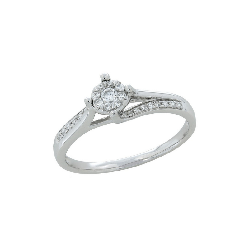 Bague Sélection Cosyns JA5170 Or Blanc 18 carats et diamant