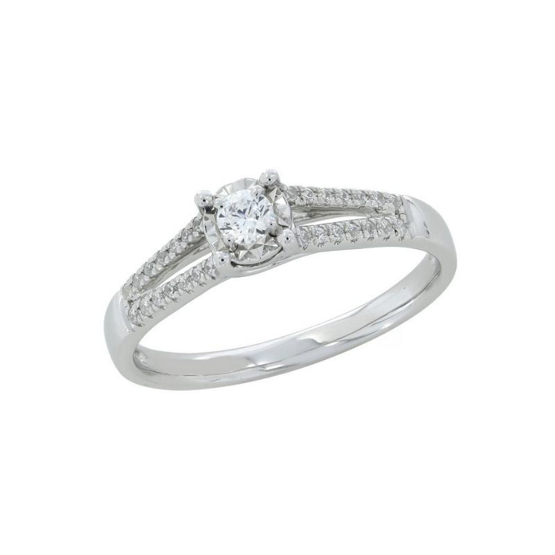 Bague Sélection Cosyns JA4958 Or Blanc 18 carats et diamant