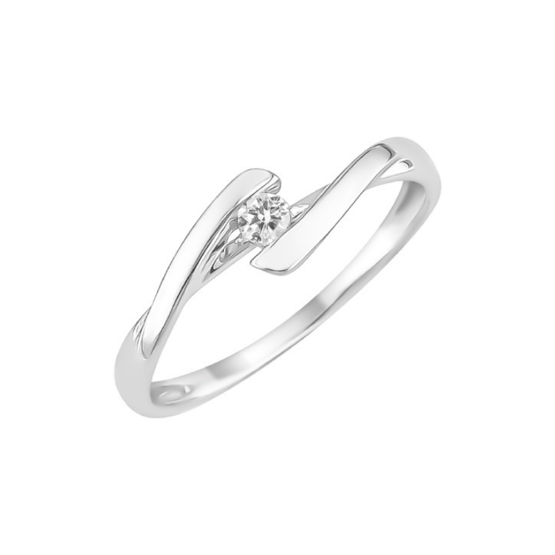 Bague Sélection Cosyns JA3909 Or Blanc 18 carats et diamant