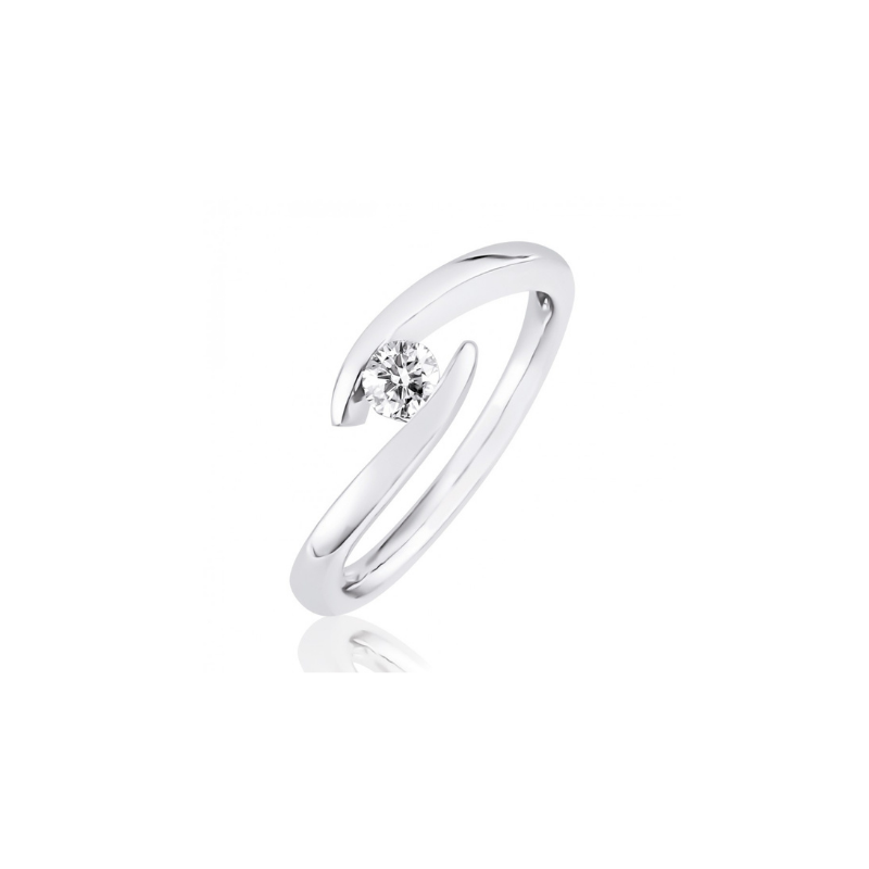 Bague Sélection Cosyns JA4786 Or Blanc 18 carats et diamants