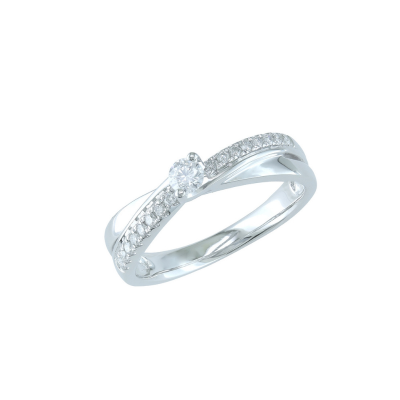 Bague Sélection Cosyns JA5595 Or Blanc 18 carats et diamants