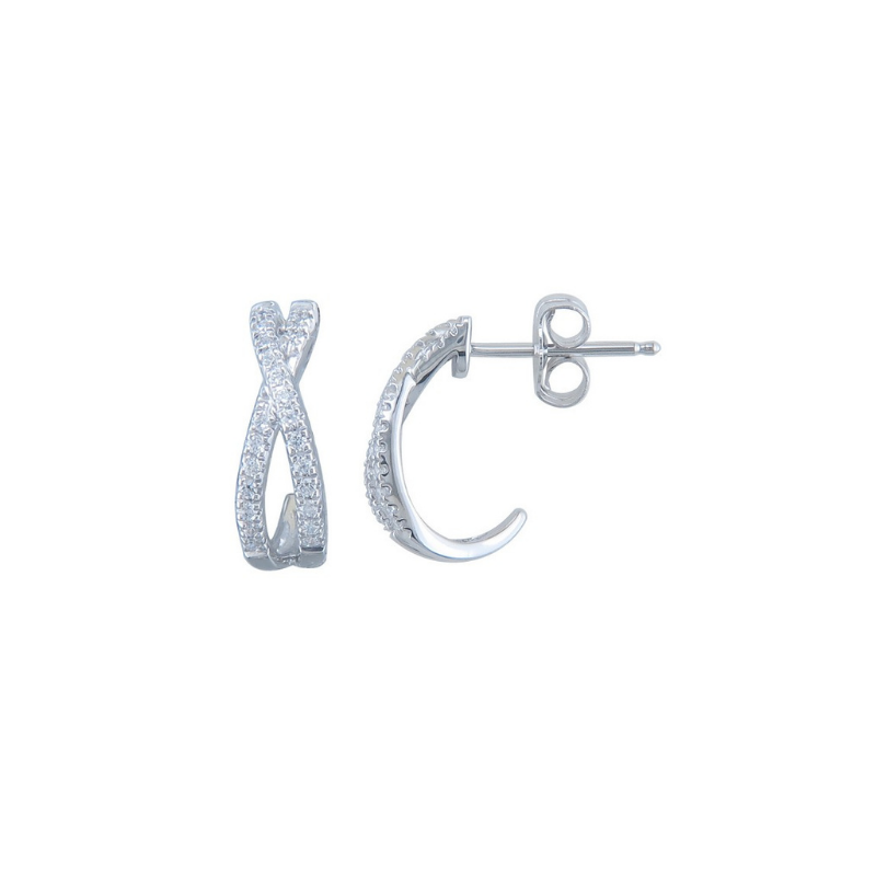 Boucles d'oreilles Sélection Cosyns JA4868 en or blanc et diamants