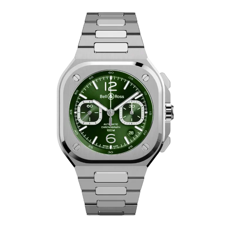 Montre Bell & Ross BR 05 Chrono Green Steel BRC05C-GN-ST/SST