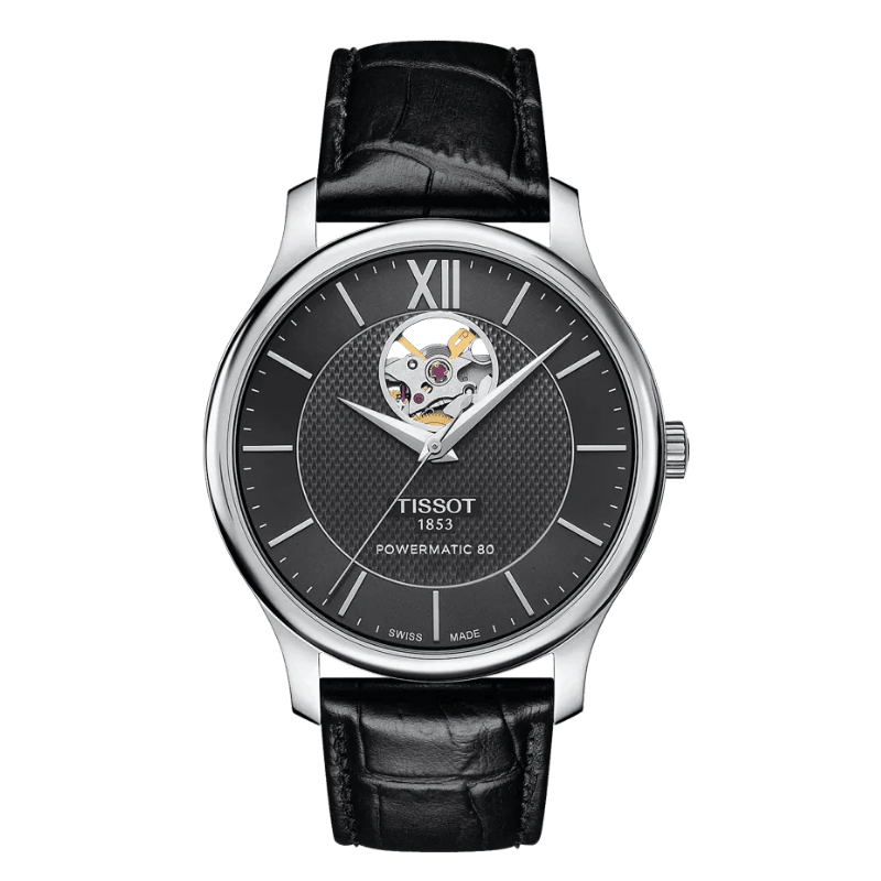 [T063.907.16.058.00] Montre Tissot Tradition Powermatic 80 Open Heart cadran T063.907.16.058.00