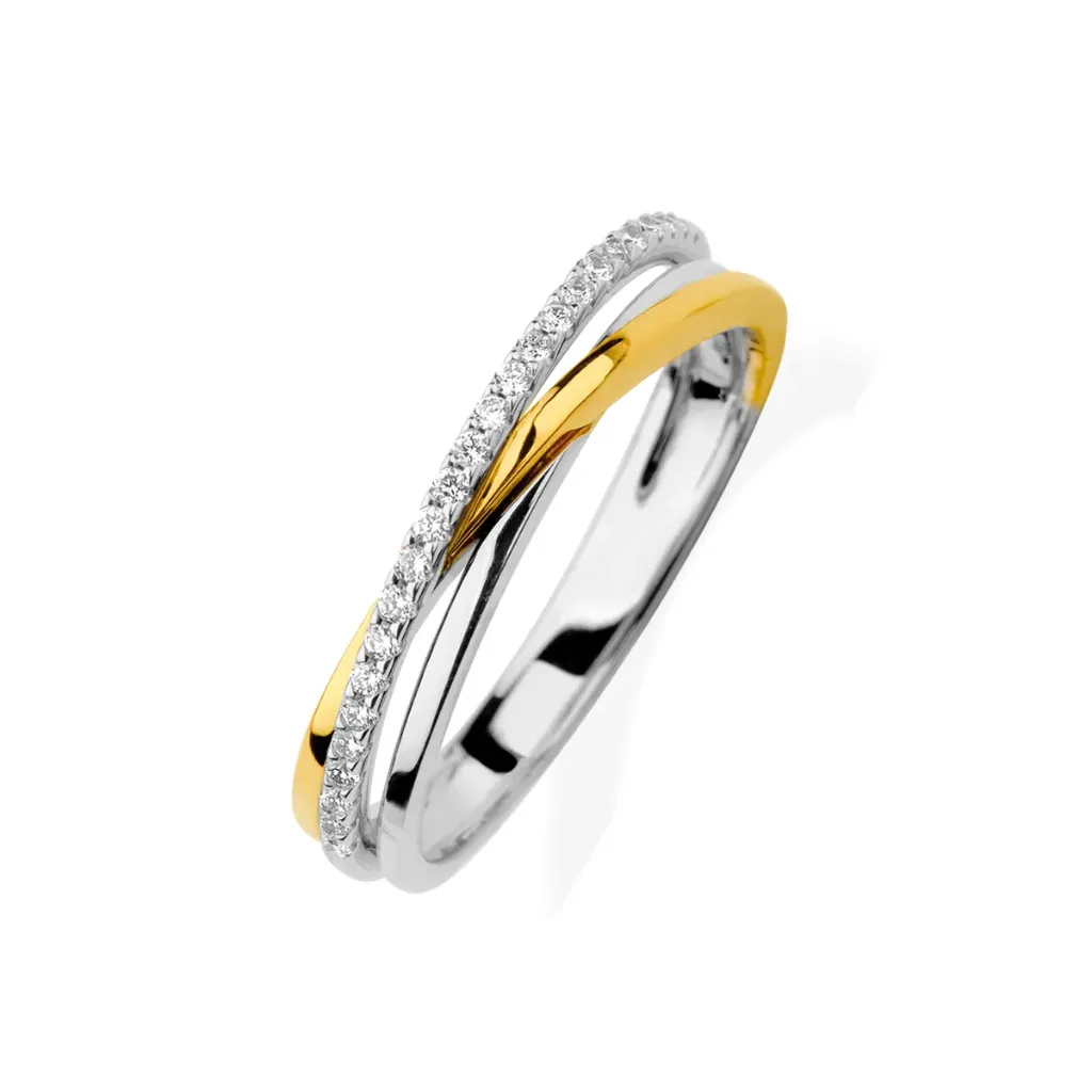[059542/A] Bague Sélection Cosyns Bicolore 18 carats 059542/A
