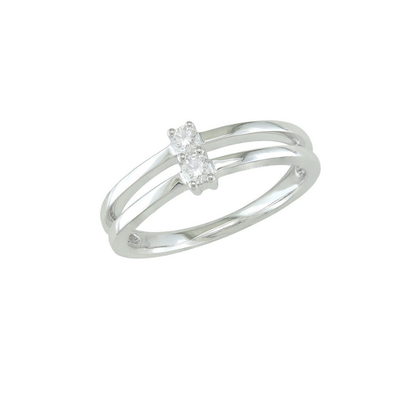 Bague Sélection Cosyns JA6040 Or Blanc 18 carats et diamant