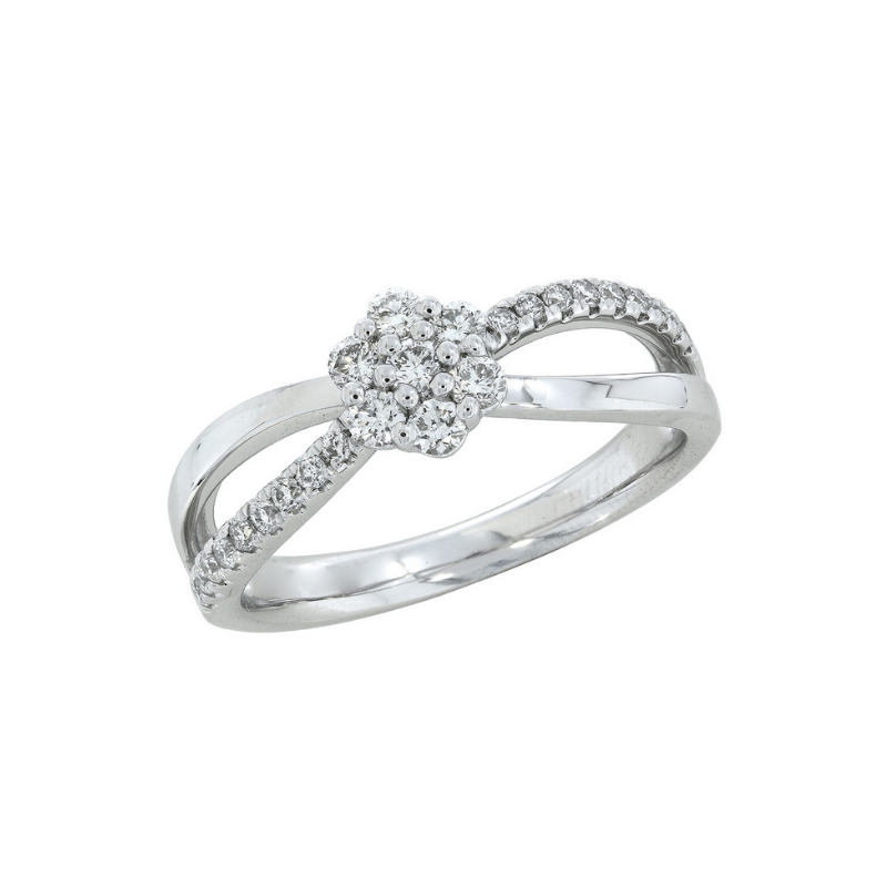 [JA5649] Bague Sélection Cosyns JA5649 Or Blanc 18 carats et diamant