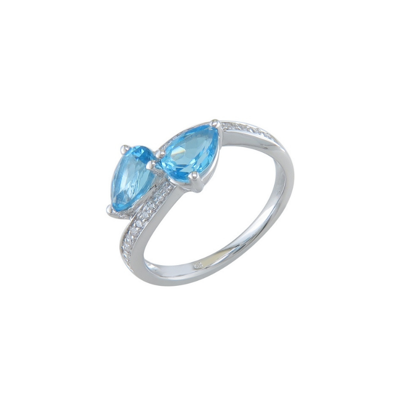 Bague Sélection Cosyns JA4806 Or Blanc 18 carats et diamant
