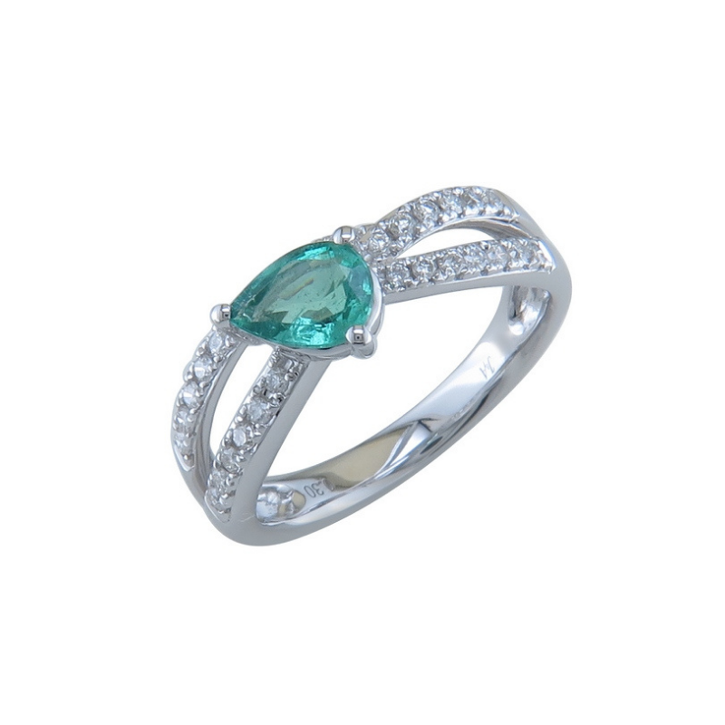 Bague Sélection Cosyns JA4753 Or Blanc 18 carats et diamant