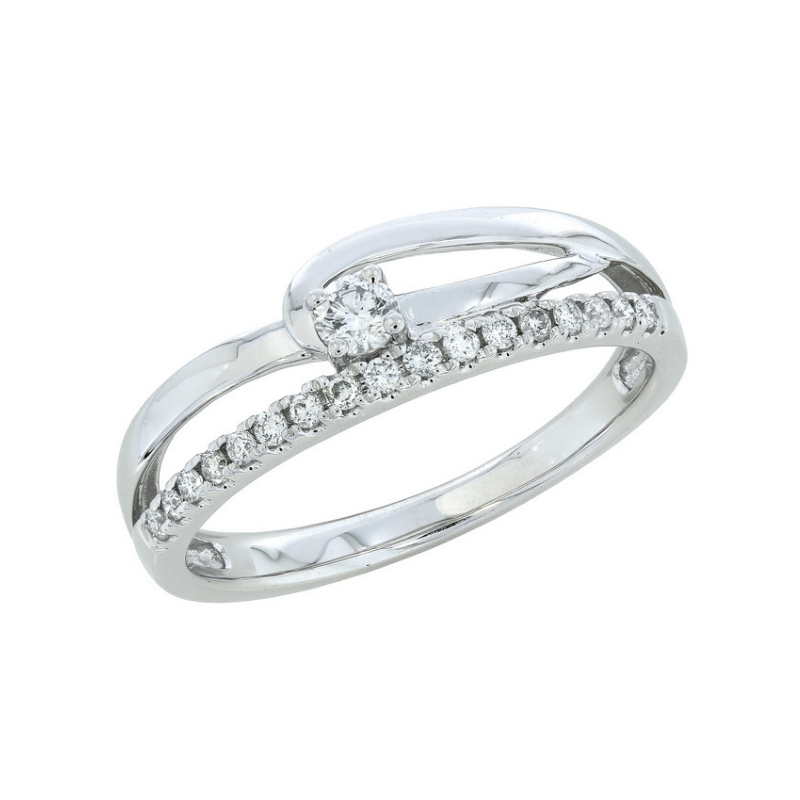 [JA5387] Bague Sélection Cosyns JA5387 Or Blanc 18 carats et diamant
