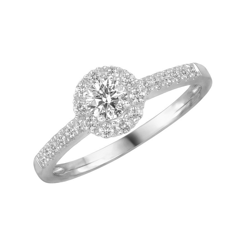 Bague Sélection Cosyns JA6328 Or Blanc 18 carats et diamant