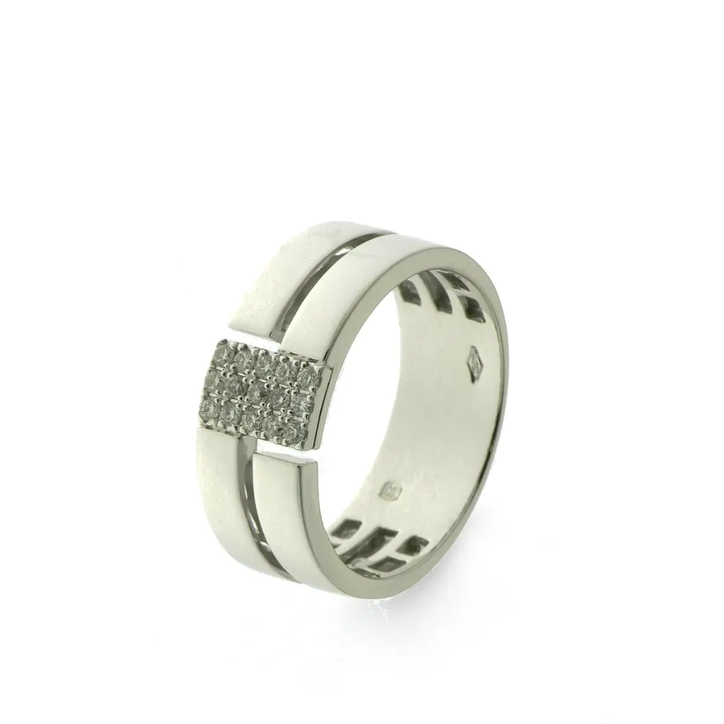 [054477/A] Bague Sélection Cosyns en Or Blanc 18 carats 054477/A