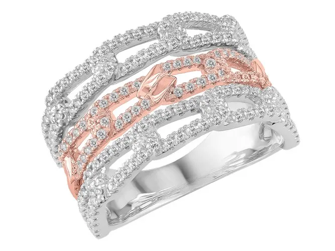 Bague Sélection Cosyns bicolore 18 carats JA6517
