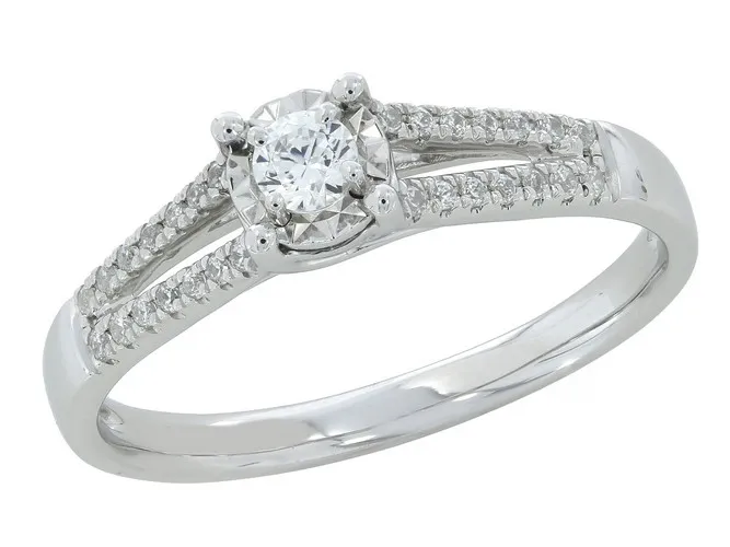 Bague Sélection Cosyns en Or Blanc 18 carats JA4958-0.15