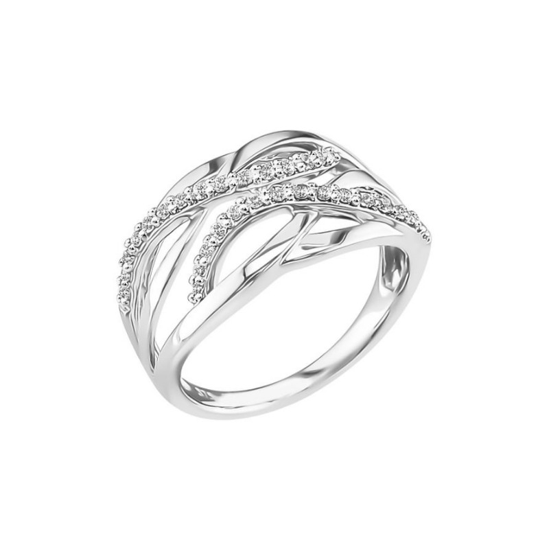 Bague Sélection Cosyns JA4505 Or Blanc 18 carats et diamant