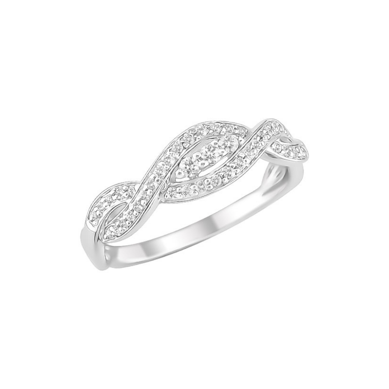 Bague Sélection Cosyns JA3910 Or Blanc 18 carats et diamant