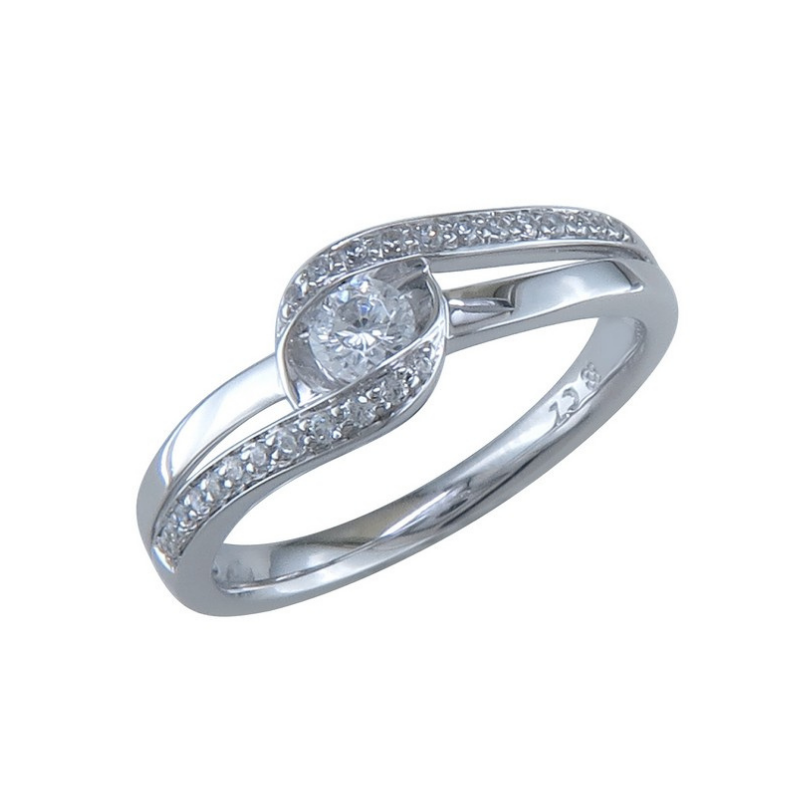 Bague Sélection Cosyns JA4837 Or Blanc 18 carats et diamant