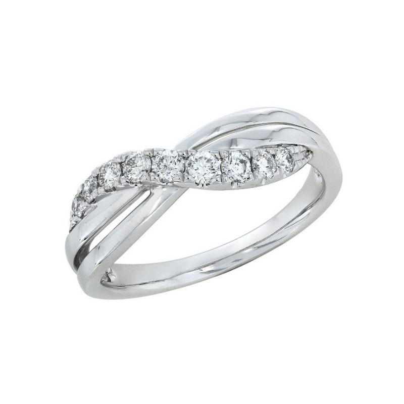 Bague Sélection Cosyns JA5084 Or Blanc 18 carats et diamant
