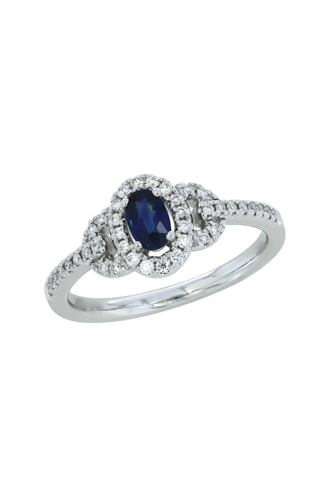 Sélection Cosyns bague en or blanc diamants et Saphirs RA3395