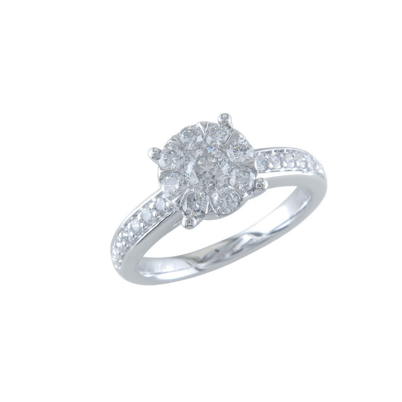 Bague Sélection Cosyns JA5326 Or Blanc 18 carats et diamants