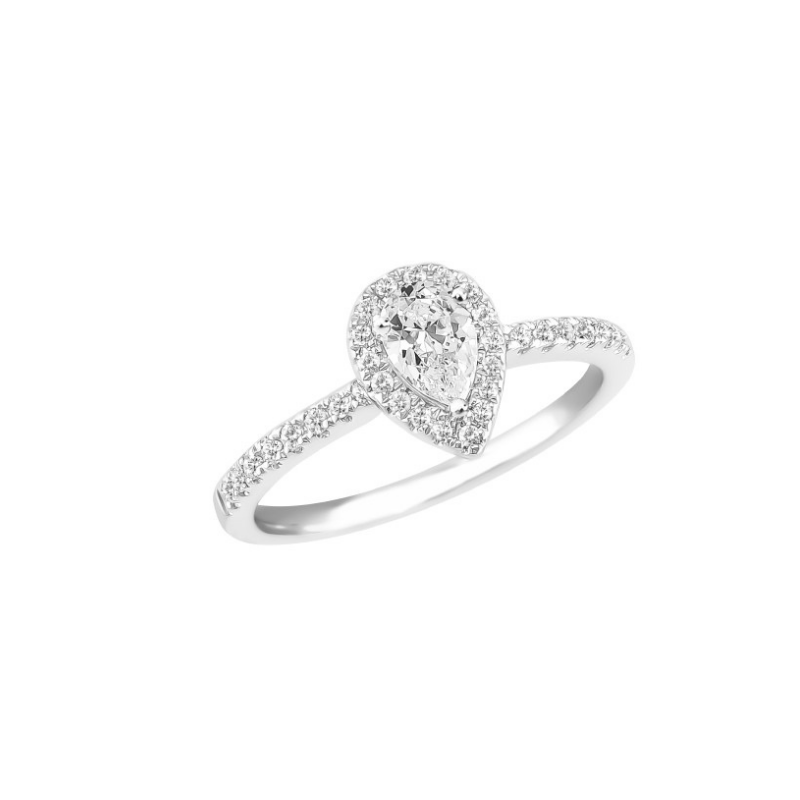 Bague Sélection Cosyns JA4943 Or Blanc 18 carats et diamants