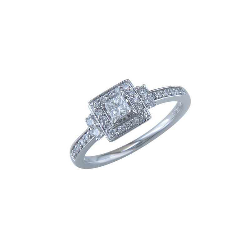 Bague Sélection Cosyns JA4908 Or Blanc 18 carats et diamants